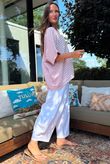 Below Deck Cheesecloth Stripe Tee Rose